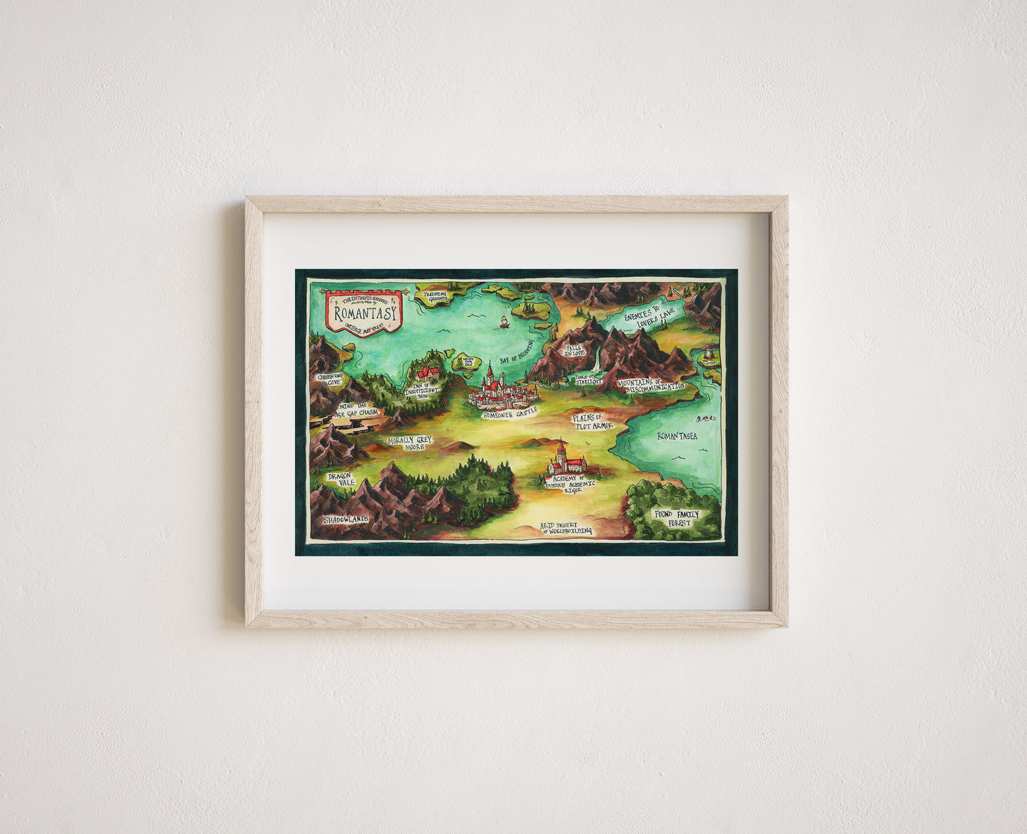 Dubious Map of Romantasy Print