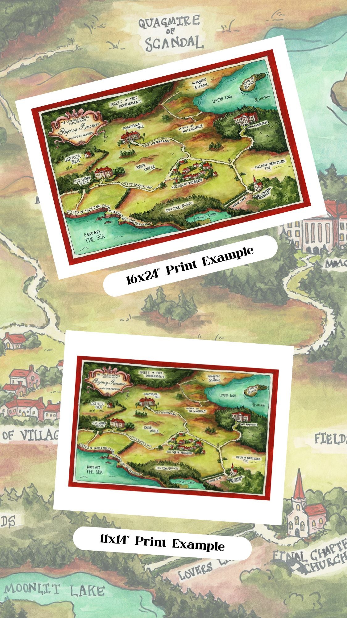 Dubious Map of Regency Romance Print