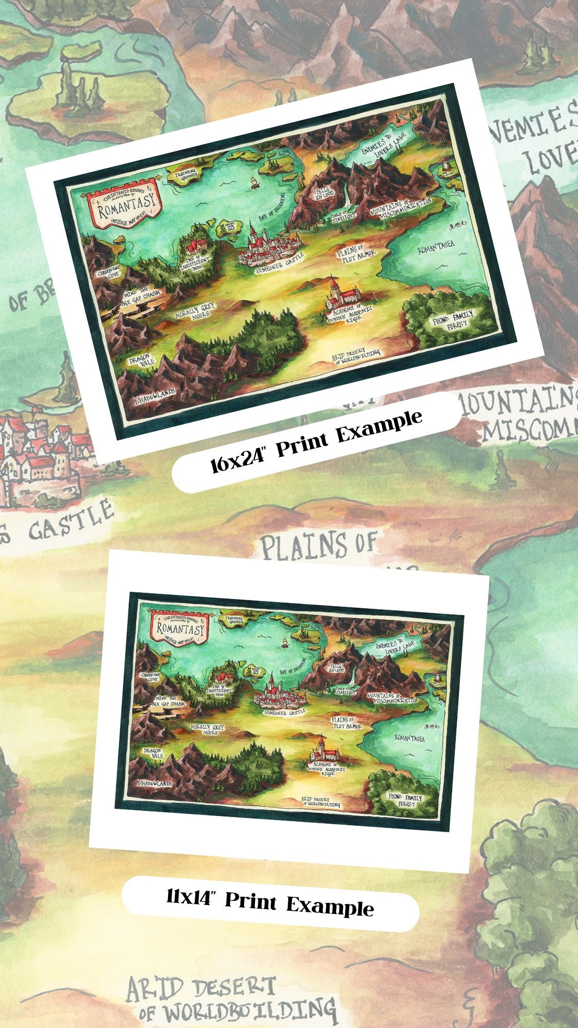 Dubious Map of Romantasy Print