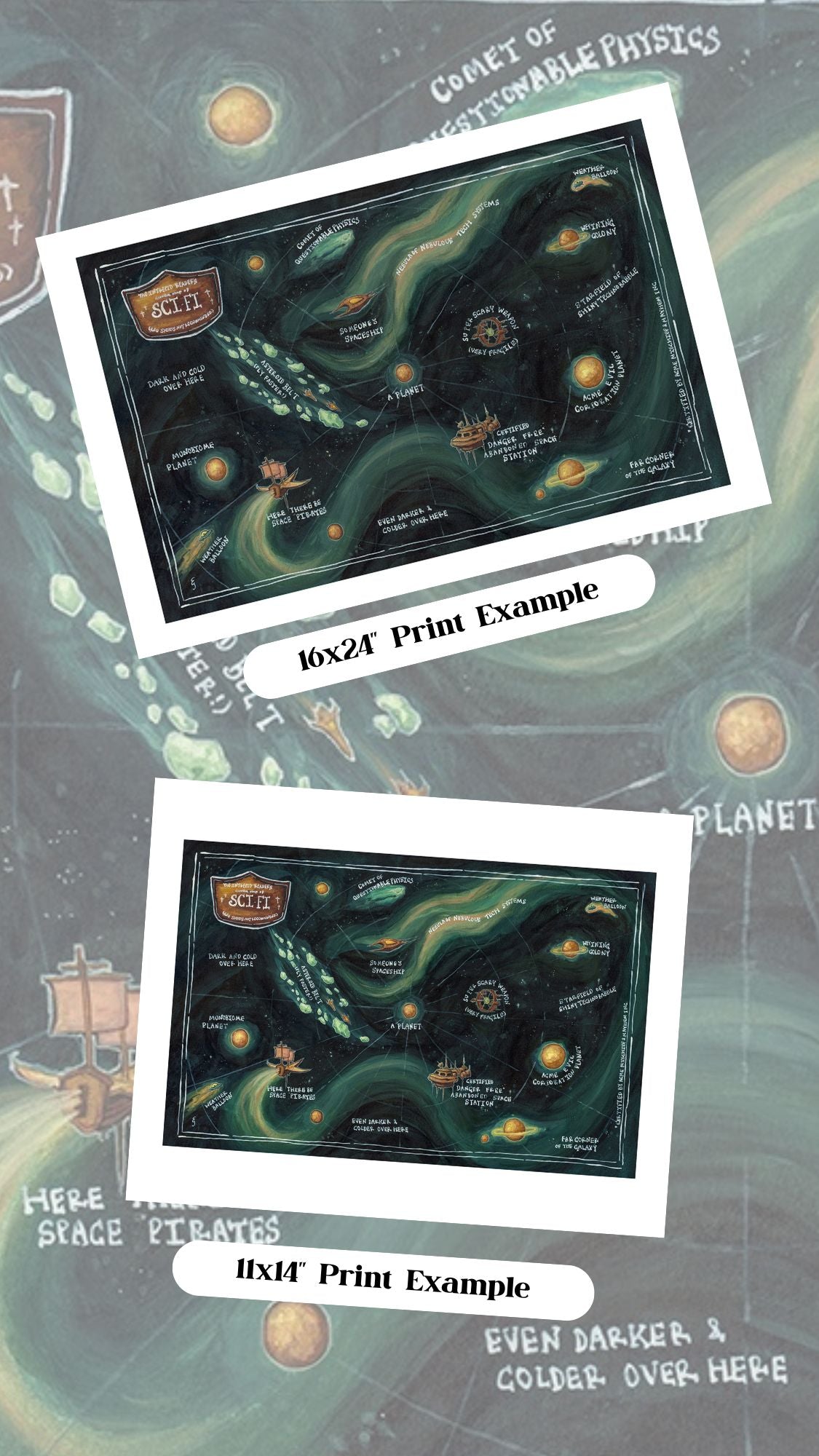 Dubious Map of Sci-Fi Print