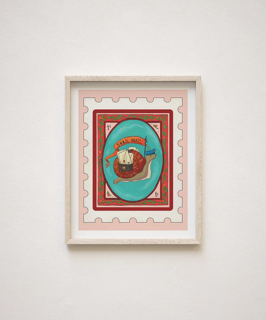 Snail Mail Stamp Print