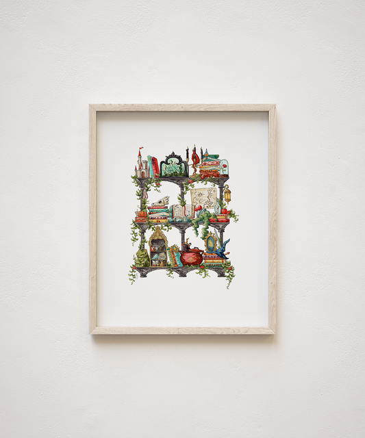 The Storybook Witch's Shelves Giclée Print