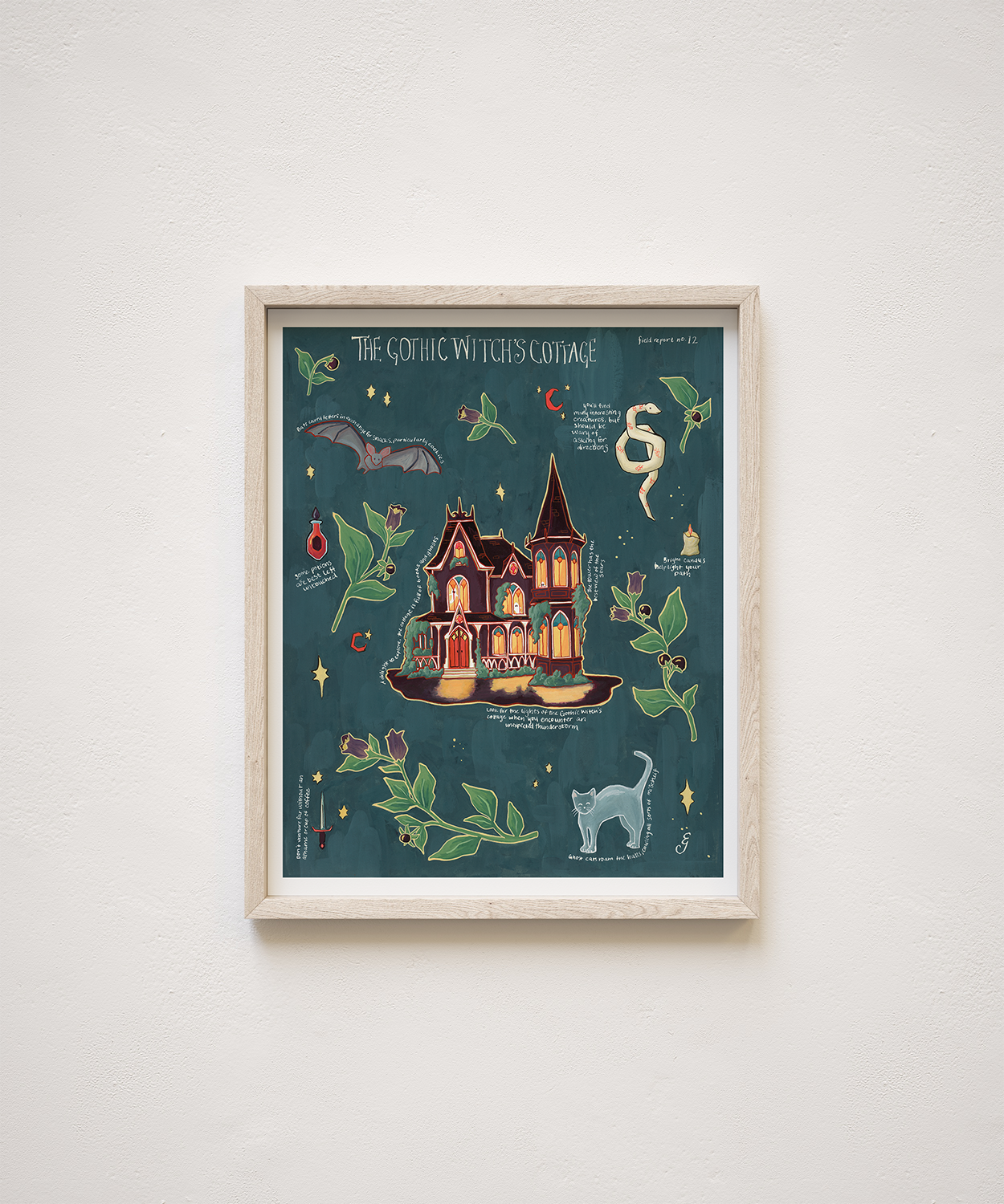 The Gothic Witch's Cottage Field Report Giclée Print