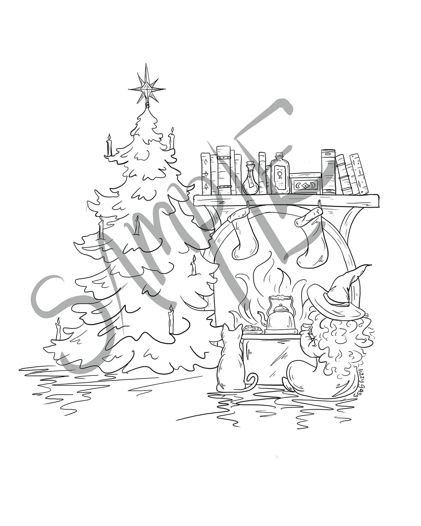 Waiting for St. Nick Coloring Page