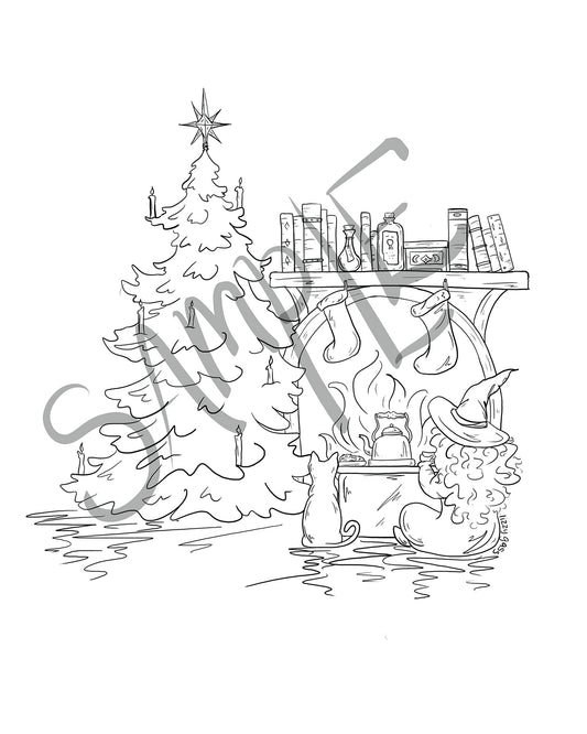Waiting for St. Nick Coloring Page