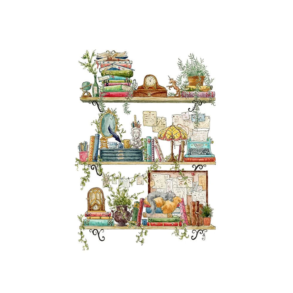 The Writer's Shelves Giclée Print