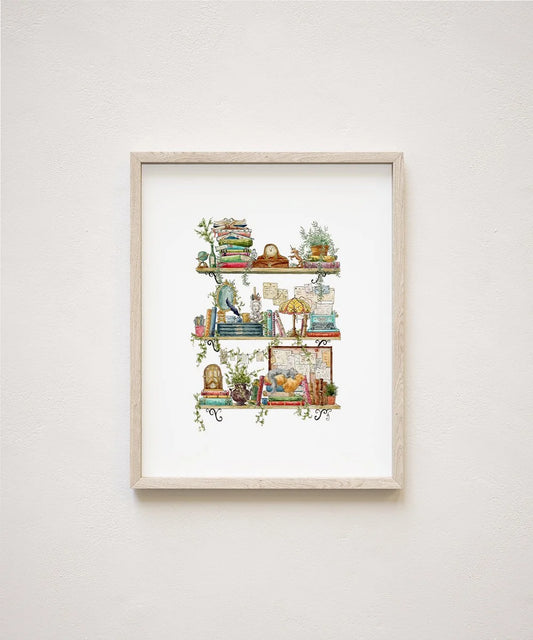 The Writer's Shelves Giclée Print