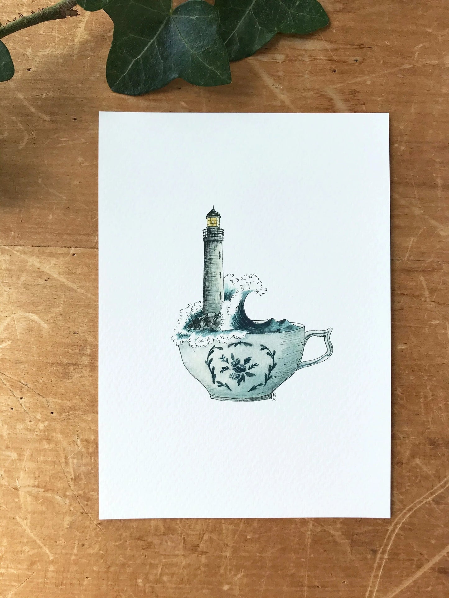 Lighthouse in a Teacup Giclée Print