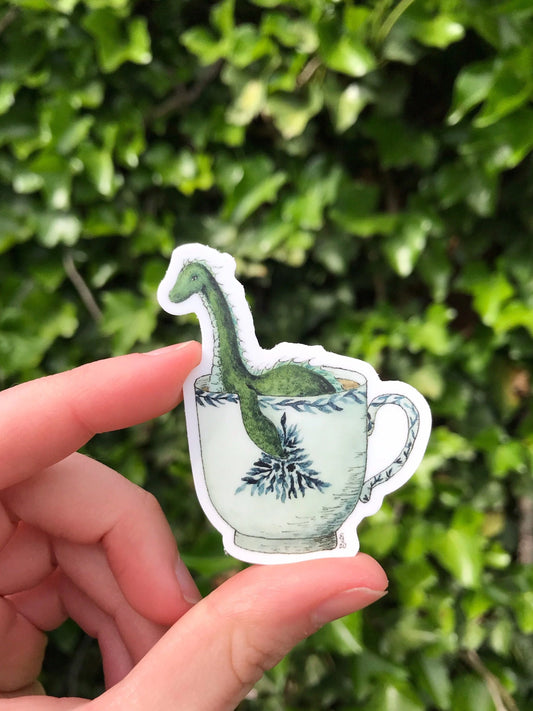 Loch Ness Monster in a Teacup  Sticker